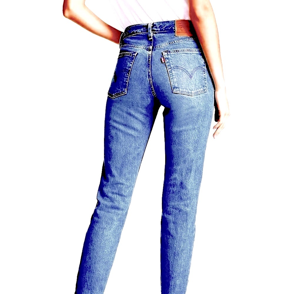Levi’s 29 / 8 high waist Icon fit ankle button-fly distressed denim jeans EUC